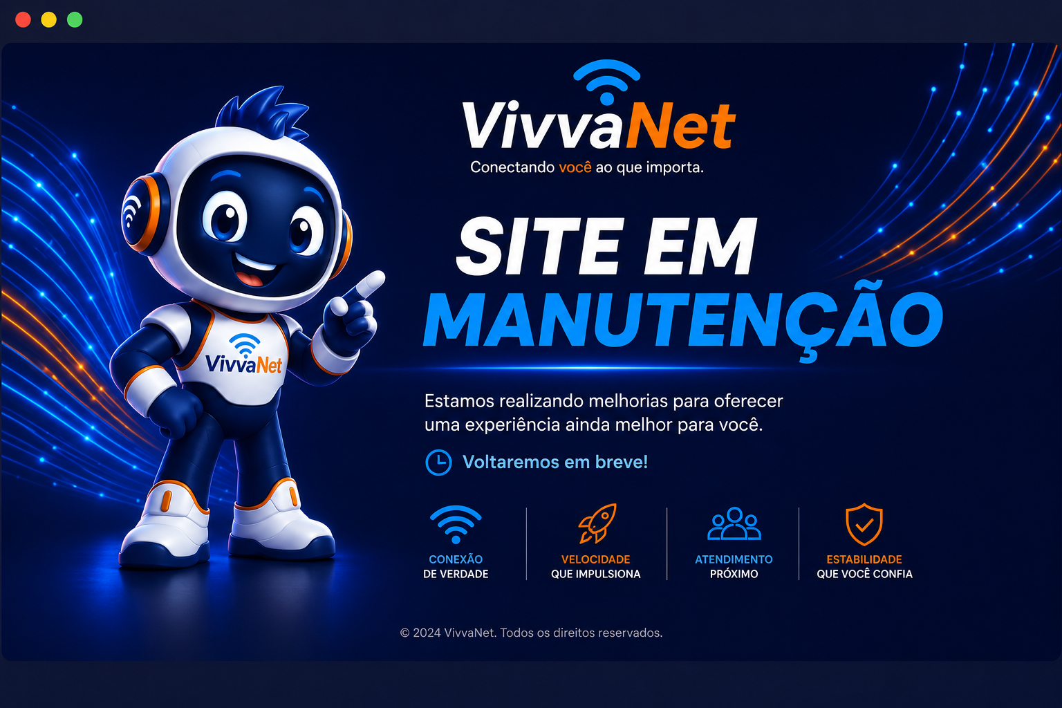 VivvaNet - Site em Manutenção